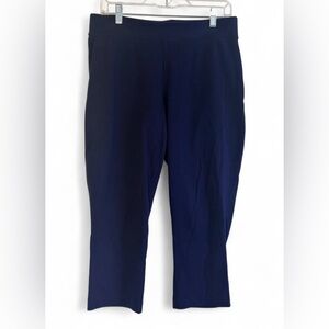 Talbots Navy Cropped Ponte Pants